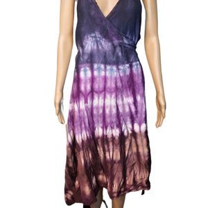 Fashion Terminal Dress Halter Purple Pink Womens Free Size